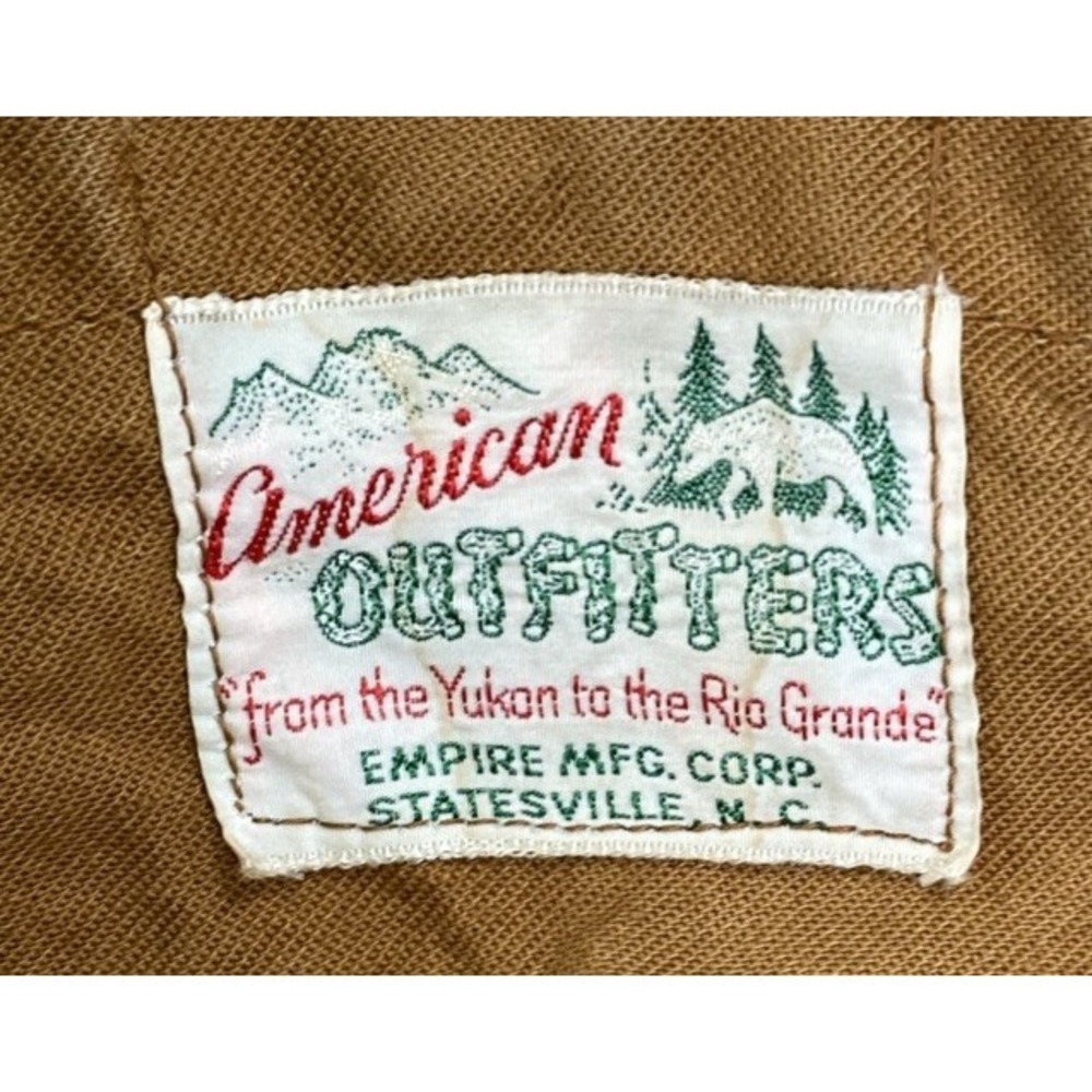 Vintage American Outfitters Game Hunting Jacket Beige Corduroy Collar USA - Picture 10 of 15